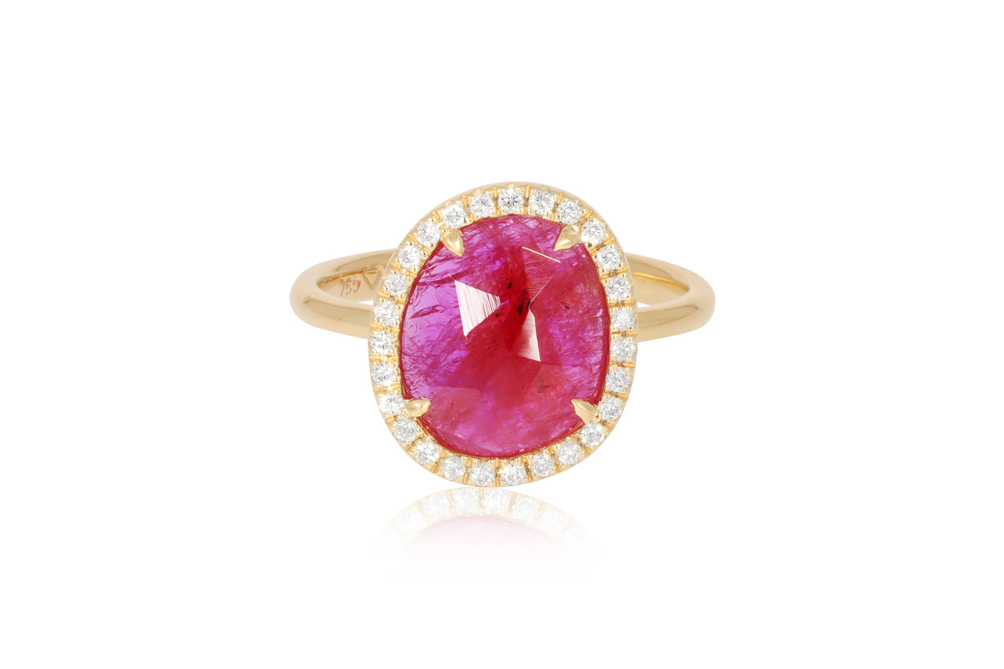 18ct Yellow Gold and Ruby Ring