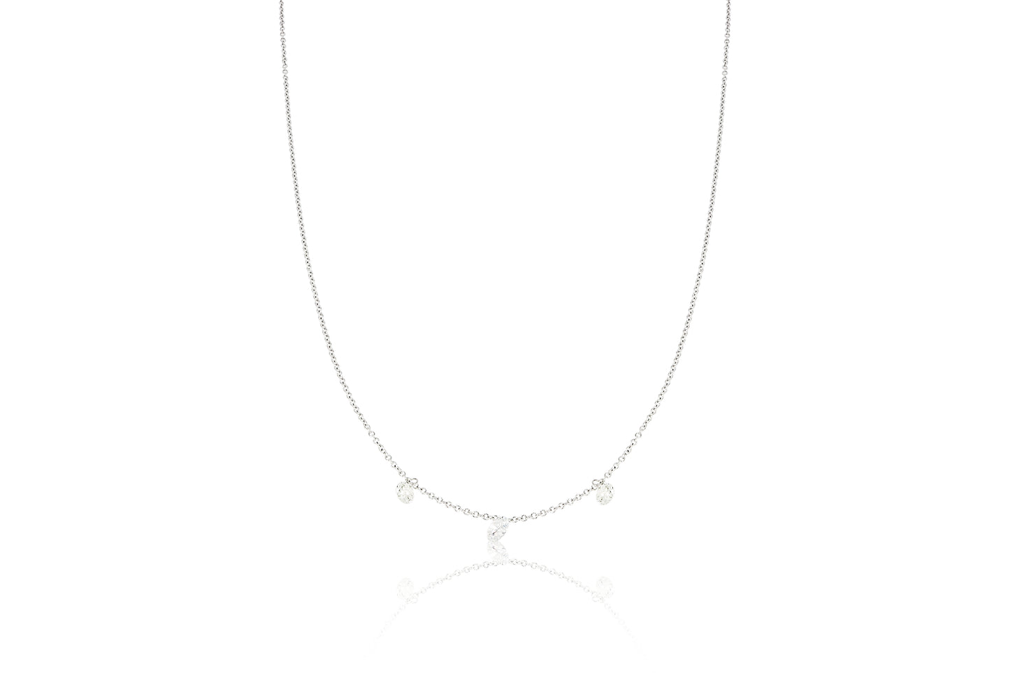 18ct White Gold and Diamond Necklace