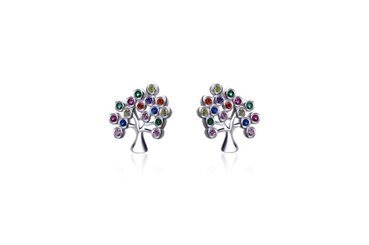 Silver And CZ Earrings