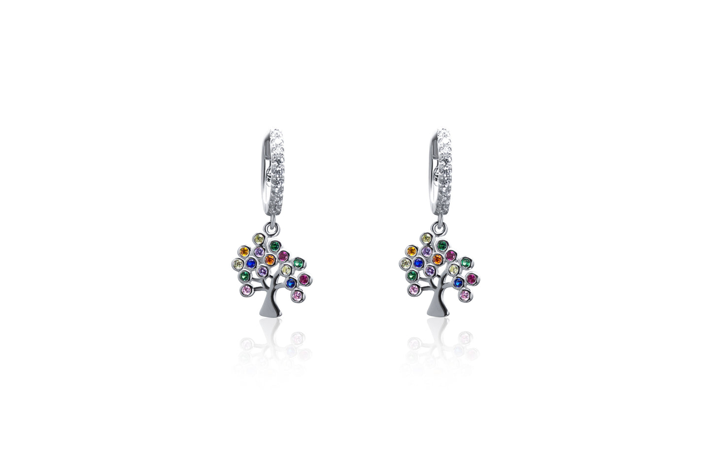 Silver And CZ Earrings