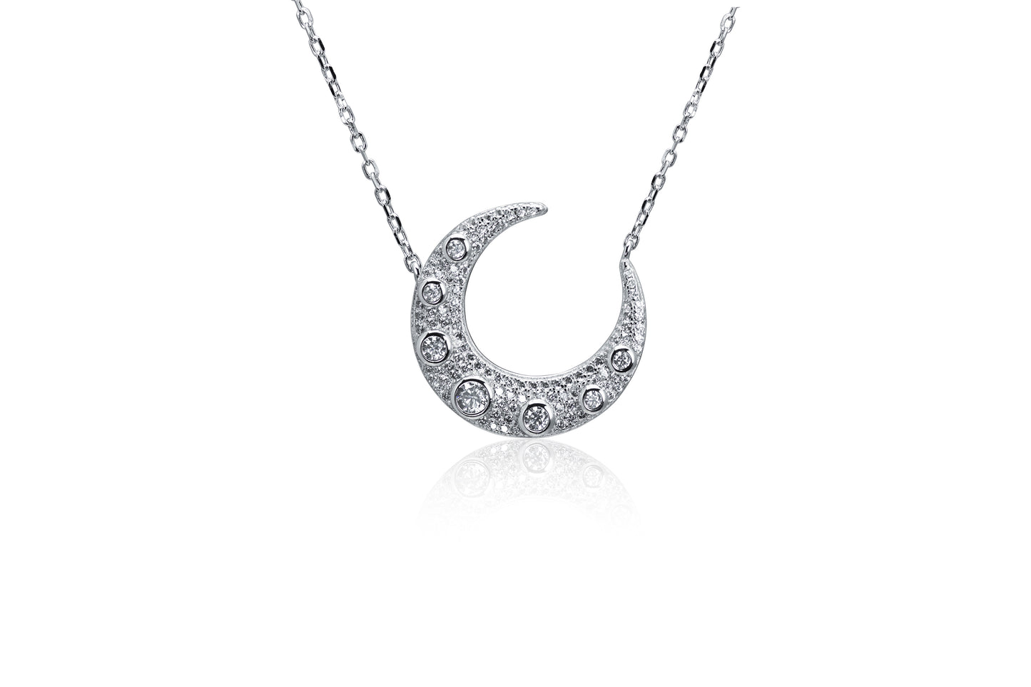 Silver And CZ Necklace.