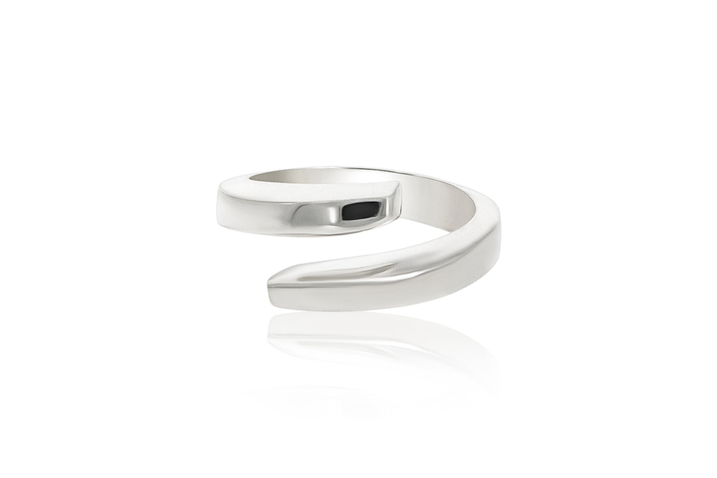 Silver Crossover Ring