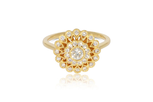 18ct Yellow Gold Diamond Ring