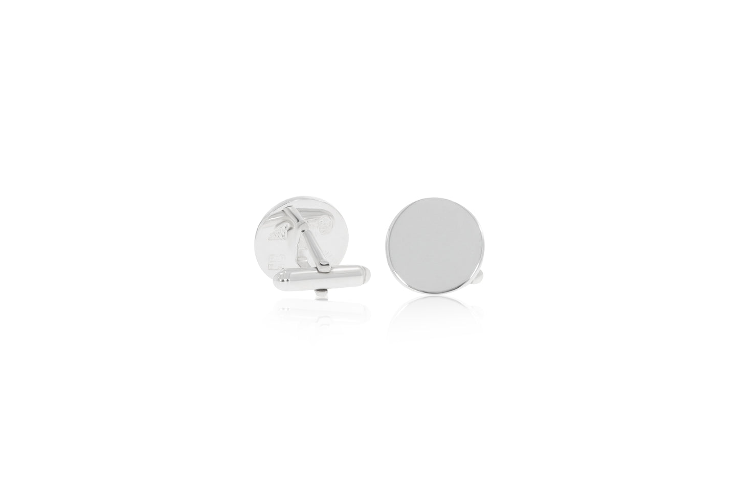 Silver Round Cufflinks