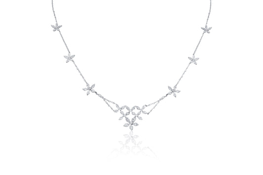 18ct White Gold and Diamond Necklace