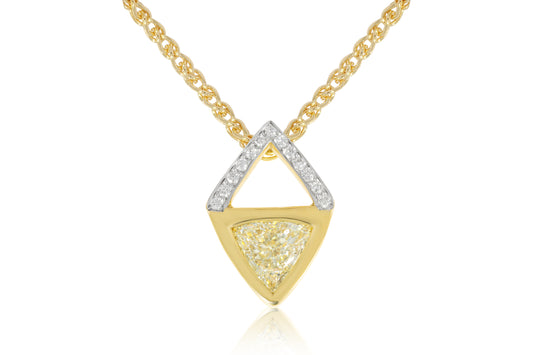 18ct Yellow Gold Diamond Pendant